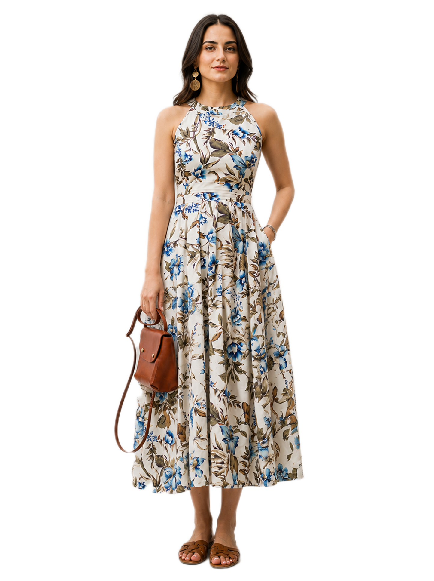 Elegant Ivory Floral Dress