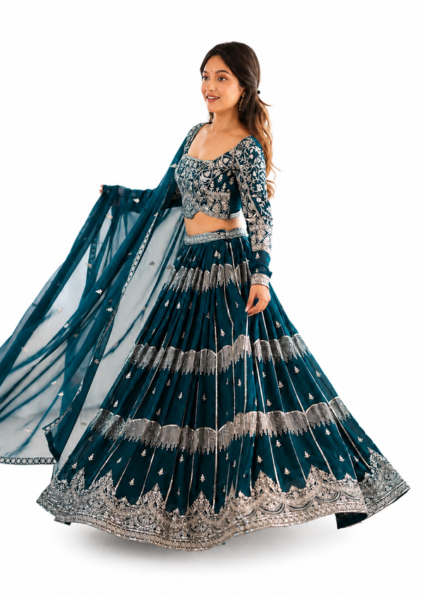 Intricate Threadwork Lehenga Set