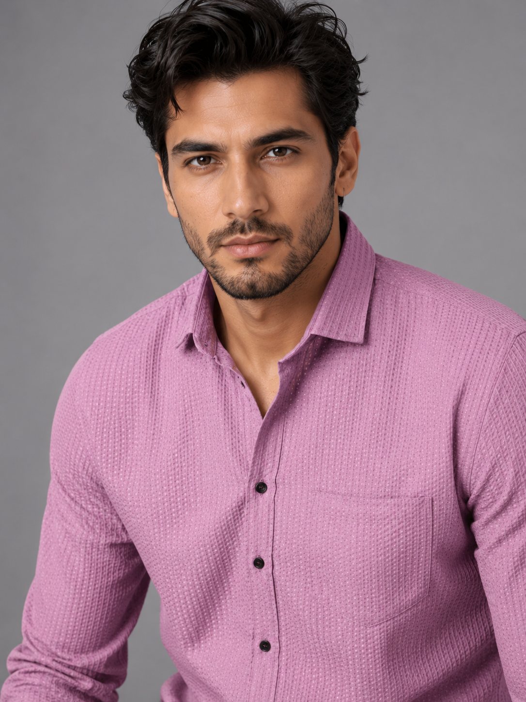 Timeless Pink Designer Shirt with Contemporary Charm