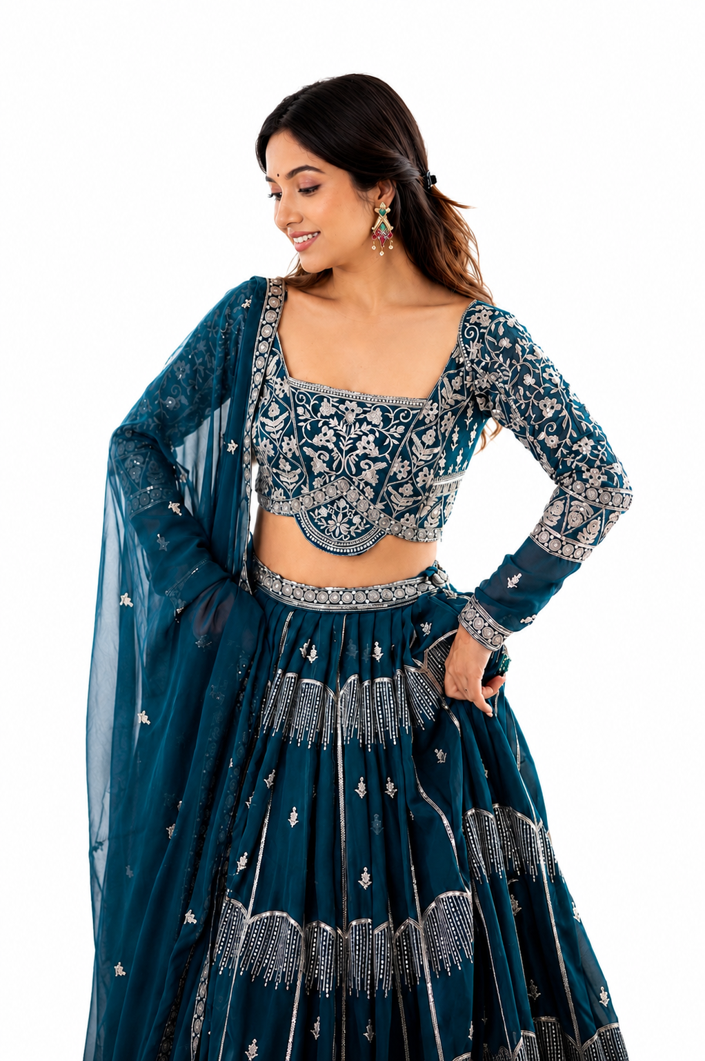Intricate Threadwork Lehenga Set