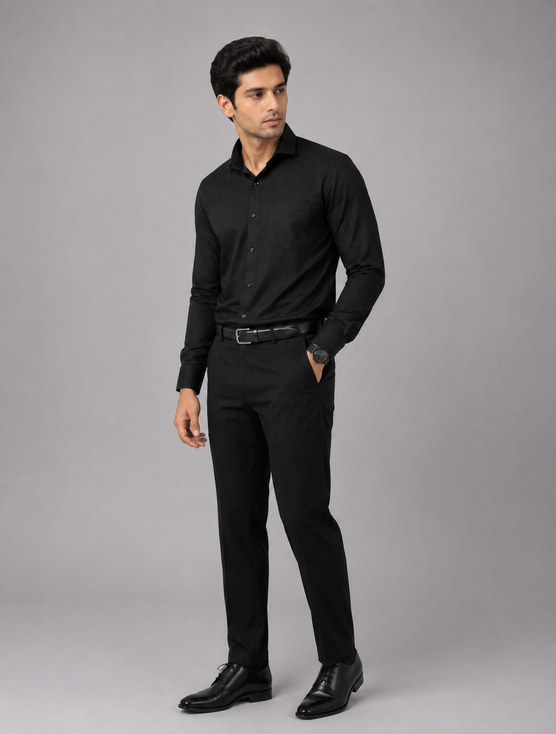 Timeless Black Designer Shirt with Contemporary Charm