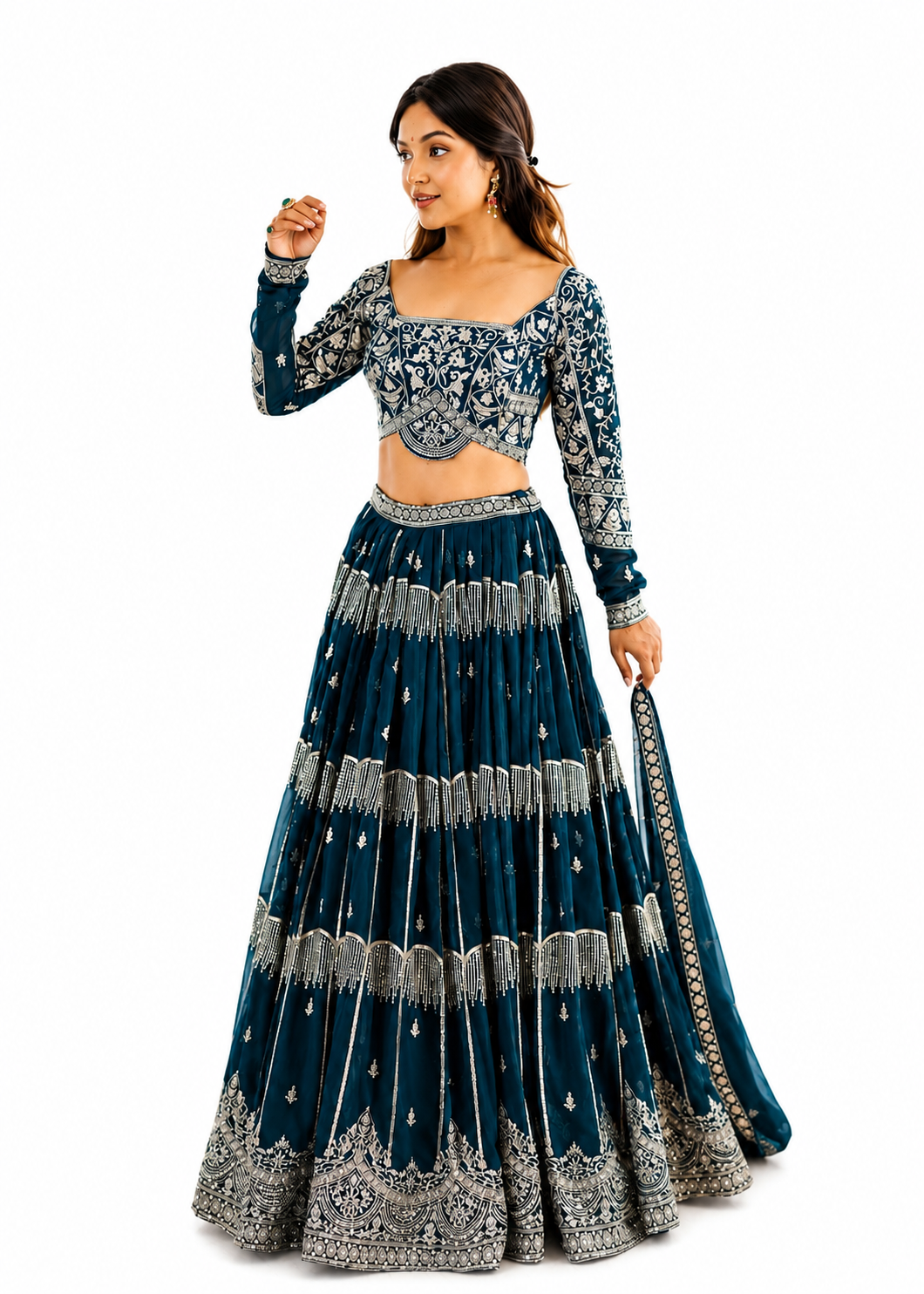 Intricate Threadwork Lehenga Set
