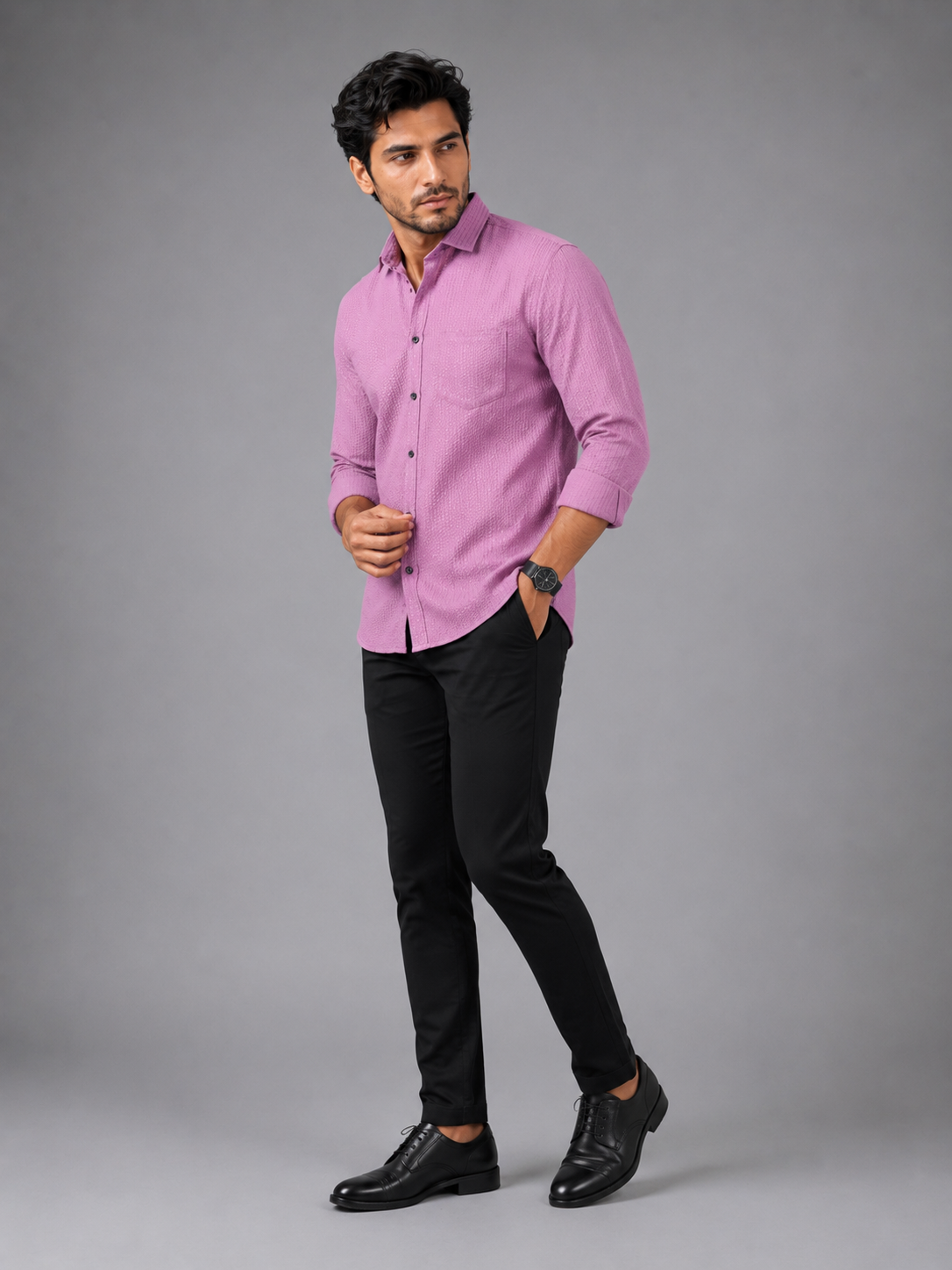 Timeless Pink Designer Shirt with Contemporary Charm