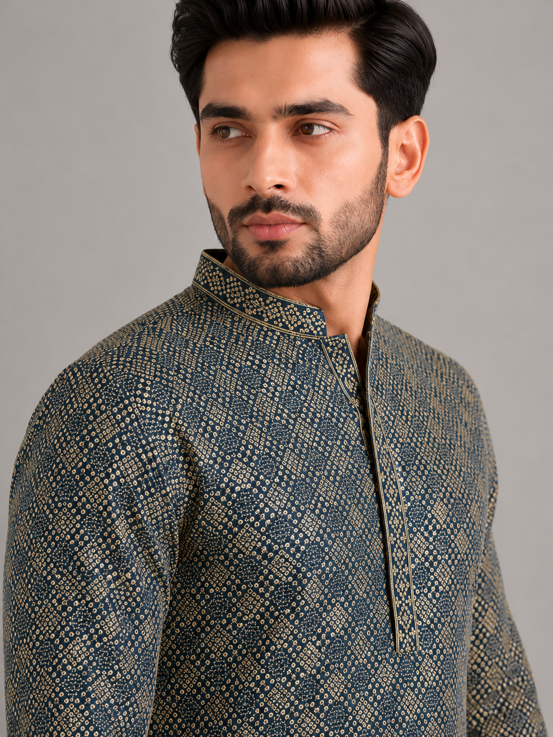 Classic Grey Chikankari Craftsmanship