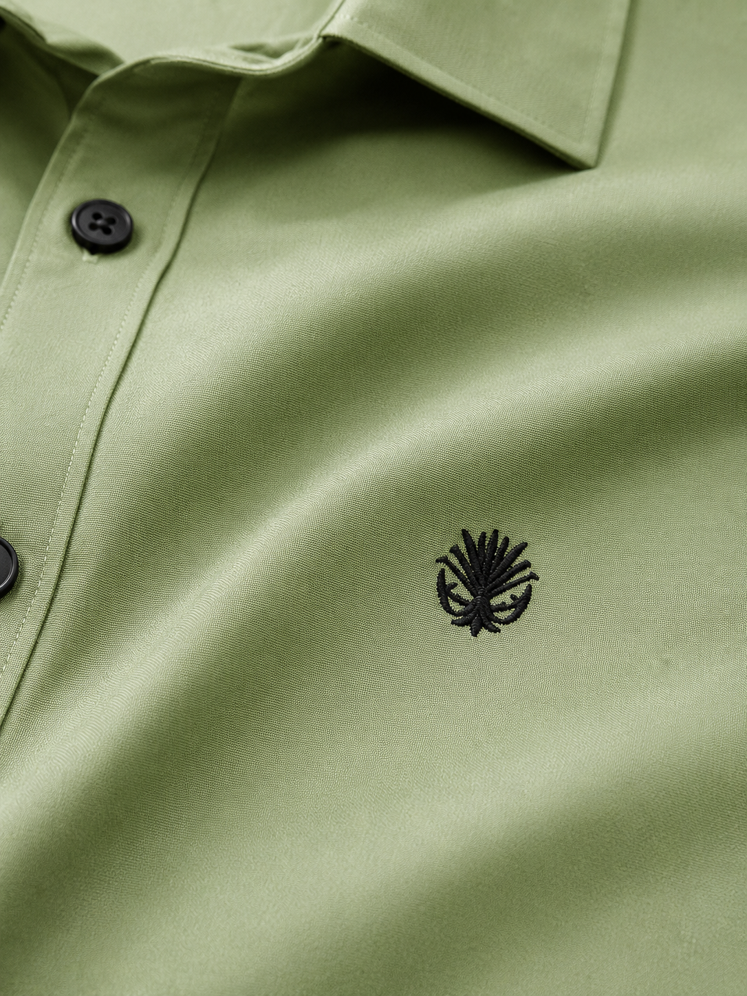 Classic Olive Green Cotton Shirt for Refined Everyday Style