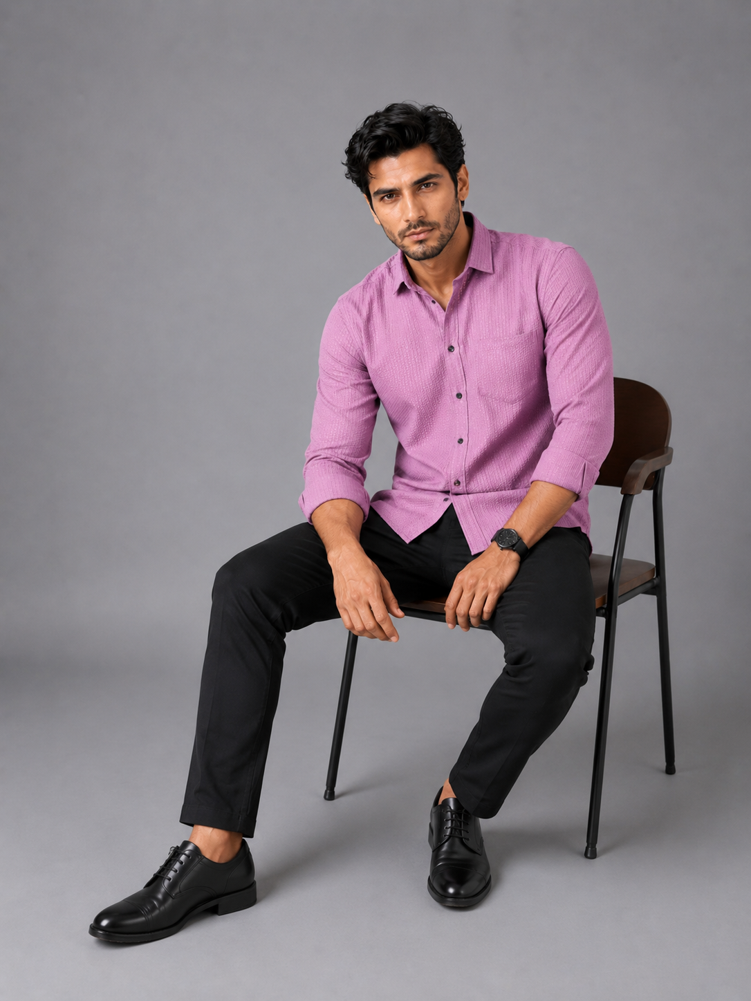 Timeless Pink Designer Shirt with Contemporary Charm