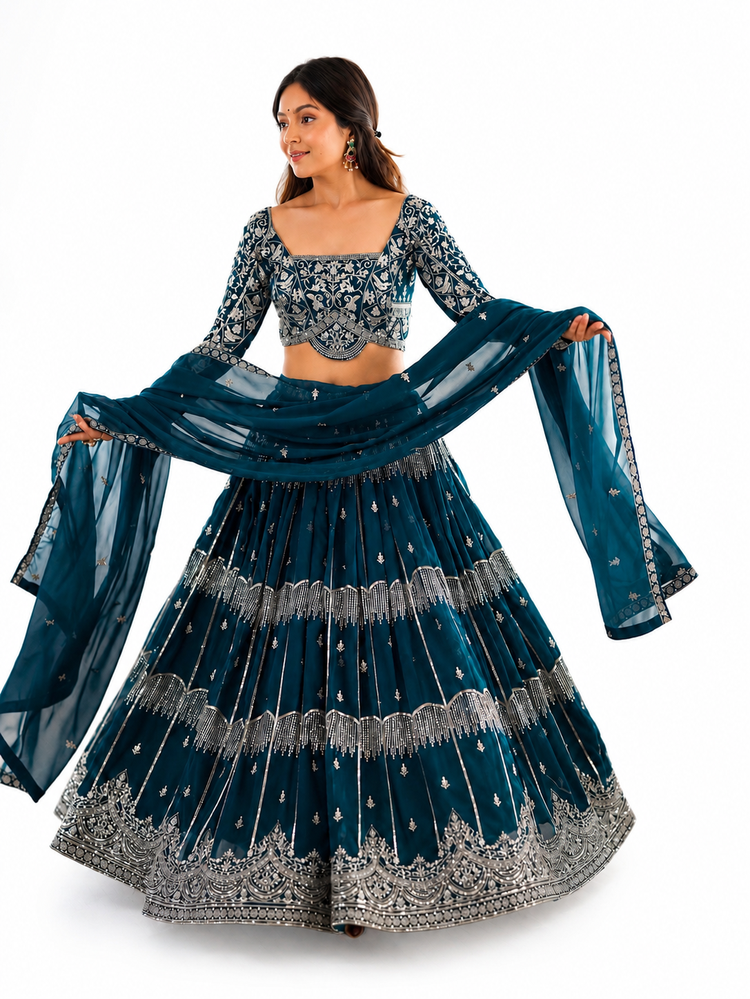Intricate Threadwork Lehenga Set