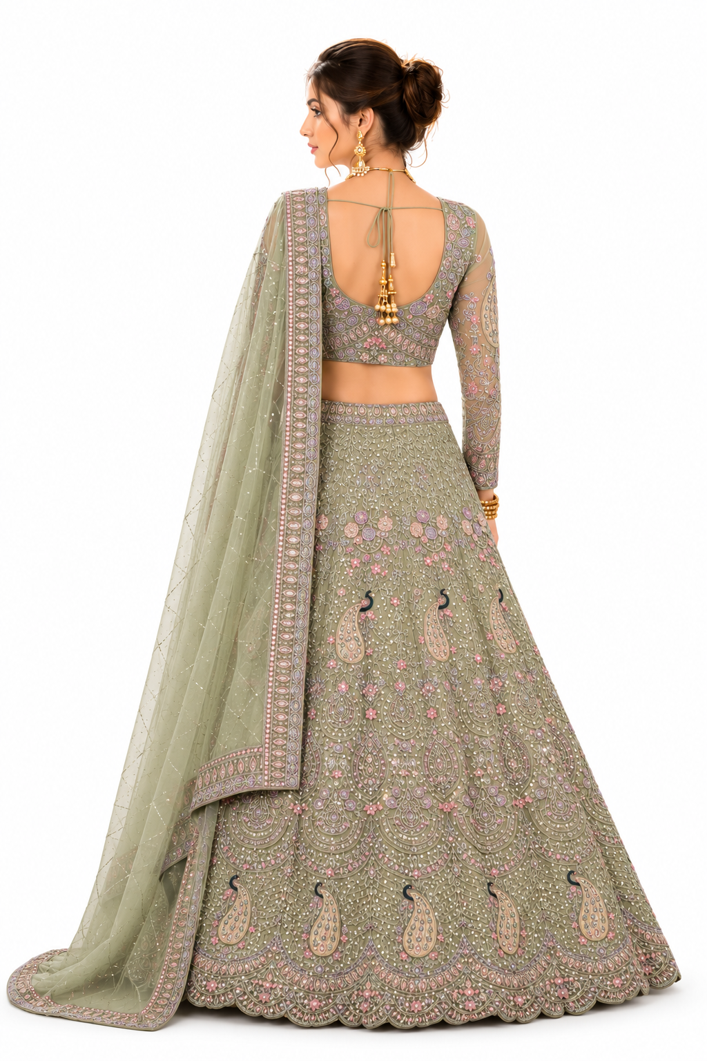 Floral Embroidered Lehenga Set