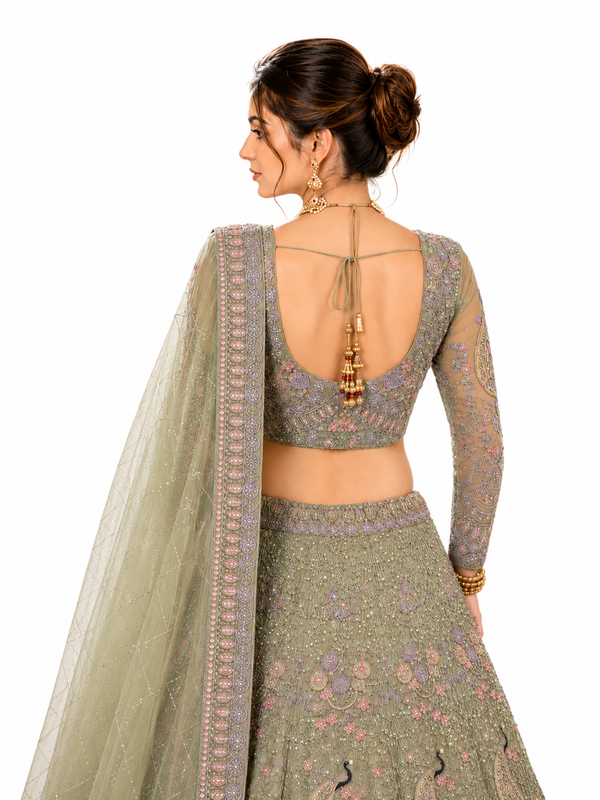 Floral Embroidered Lehenga Set