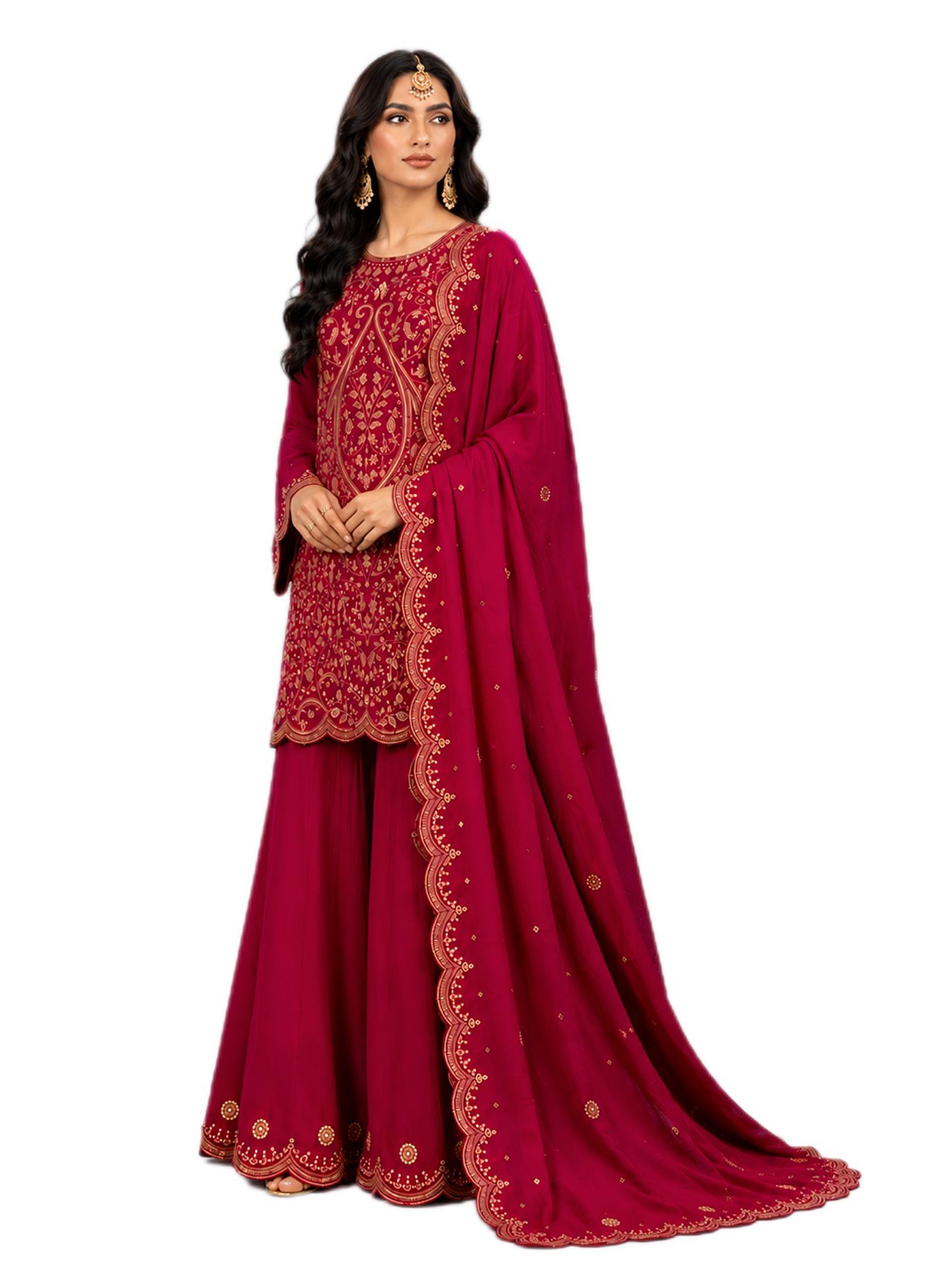 Royal Pink Palazzo Set