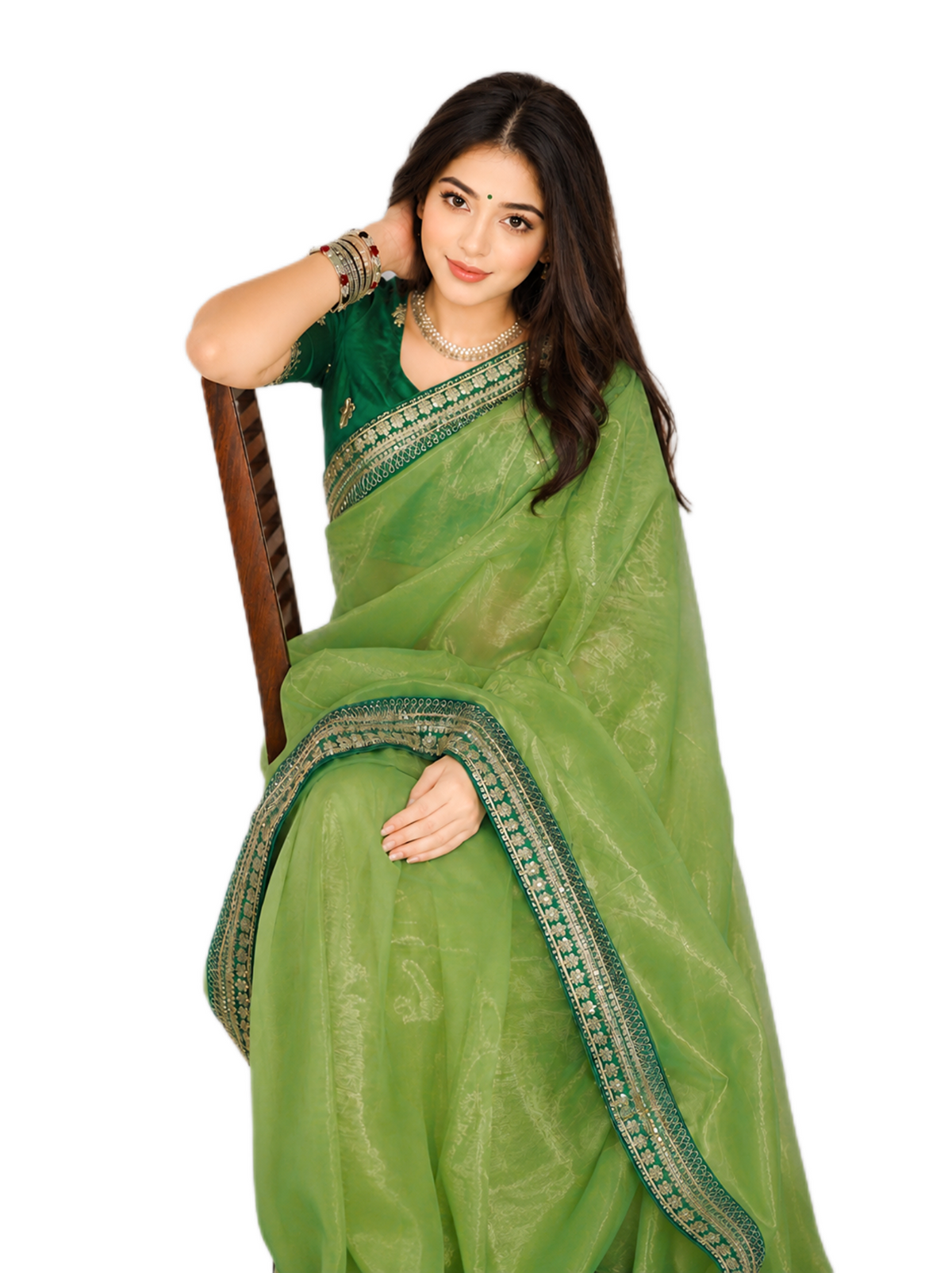 Regalia Sage Green Saree