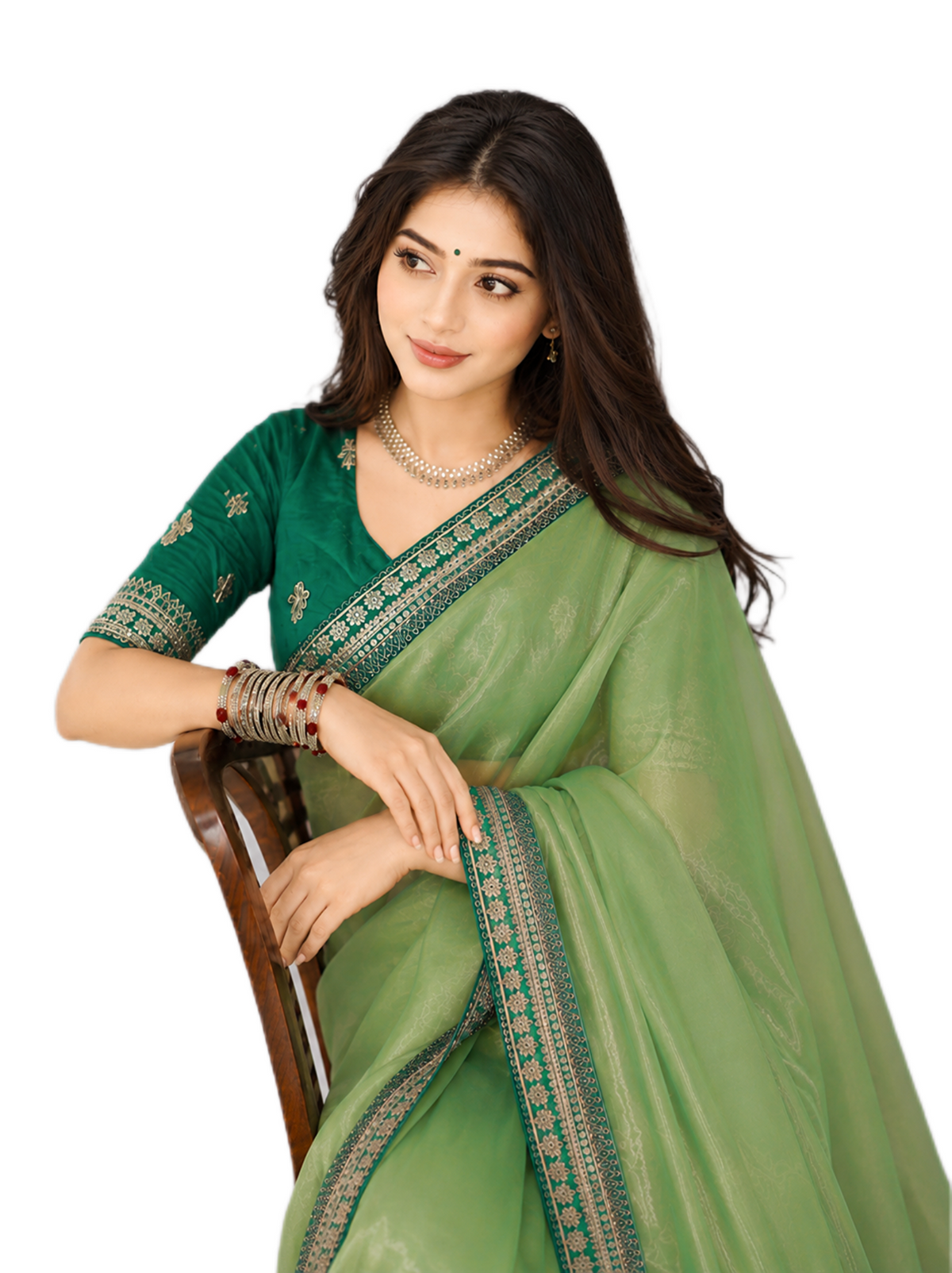 Regalia Sage Green Saree