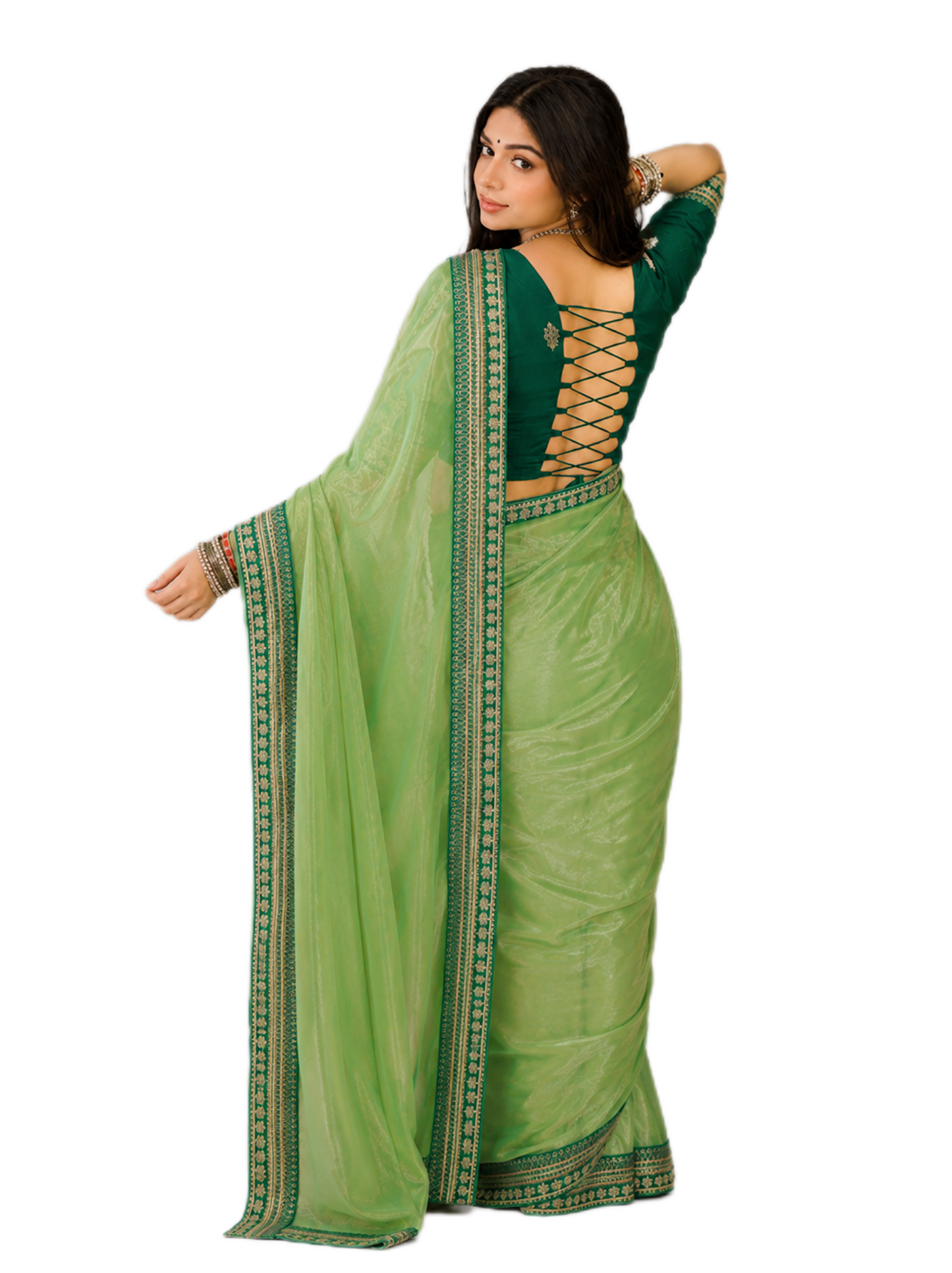 Regalia Sage Green Saree