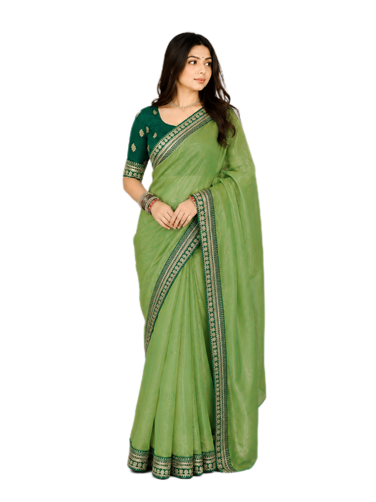 Regalia Sage Green Saree