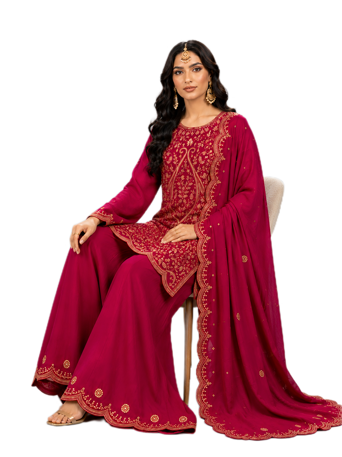 Royal Pink Palazzo Set