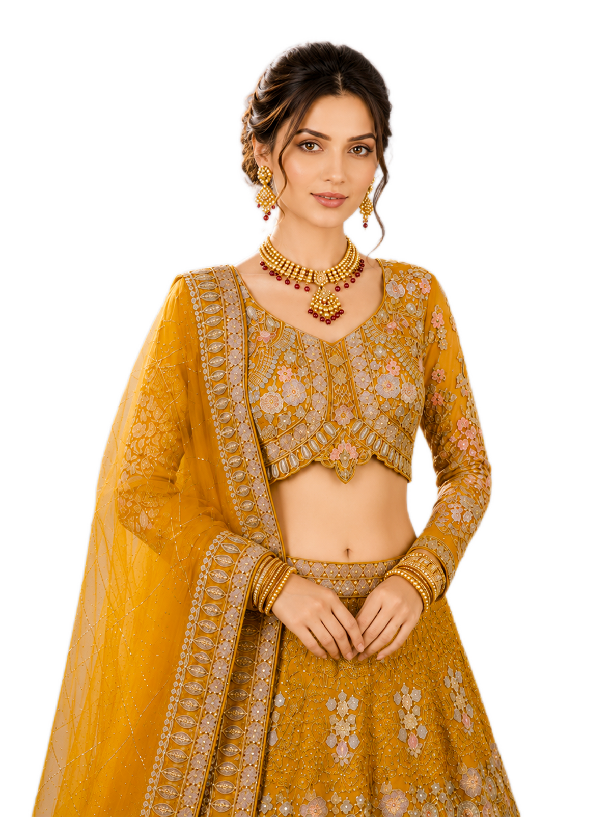 Peacock Embroidered Lehenga Set