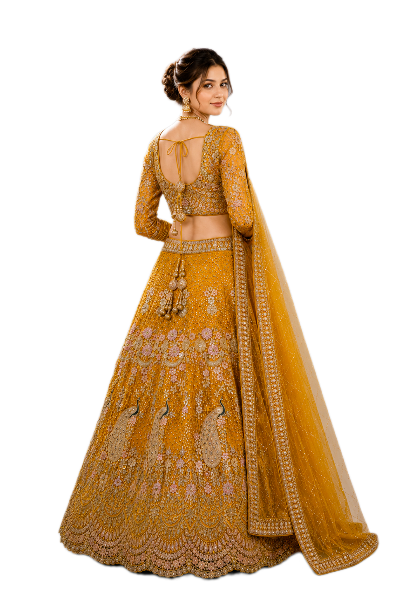 Peacock Embroidered Lehenga Set