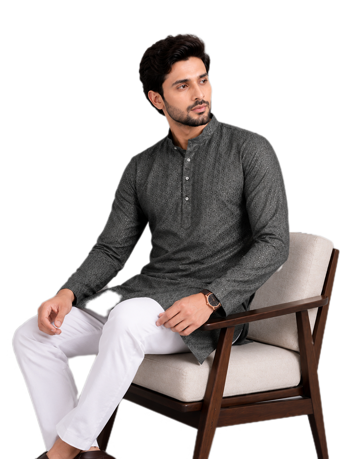 Heritage Grey Kurta Set
