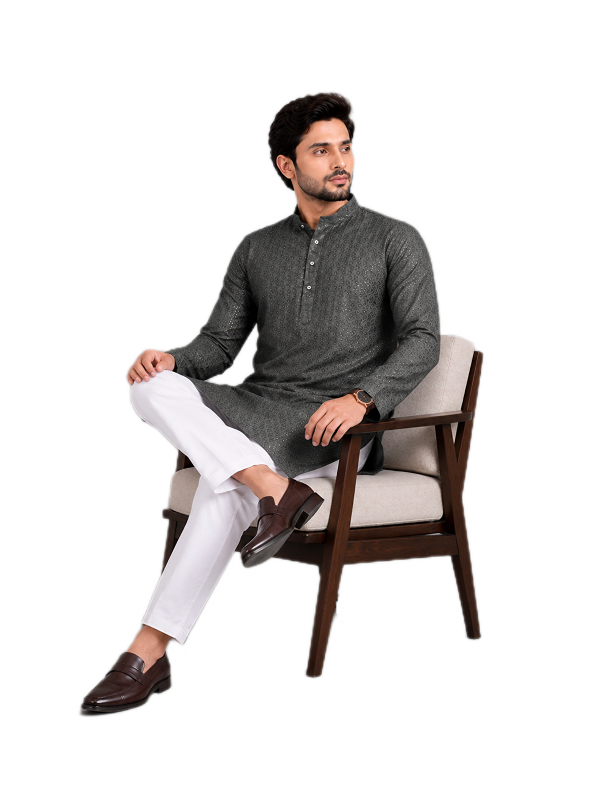 Heritage Grey Kurta Set