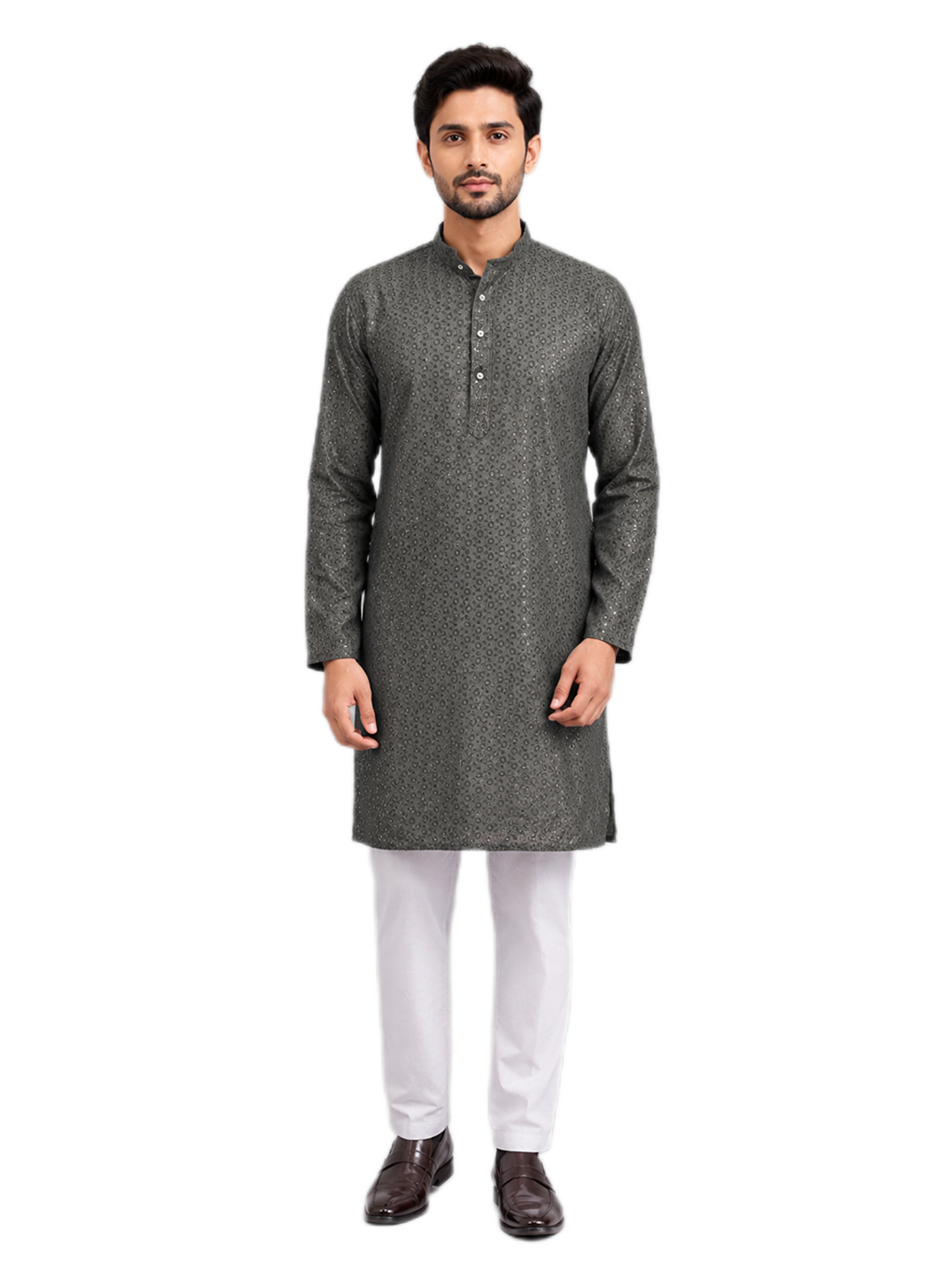 Heritage Grey Kurta Set