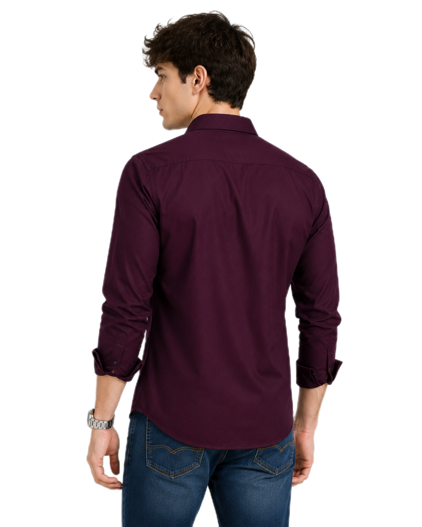 Classic Wine Cotton Shirt
