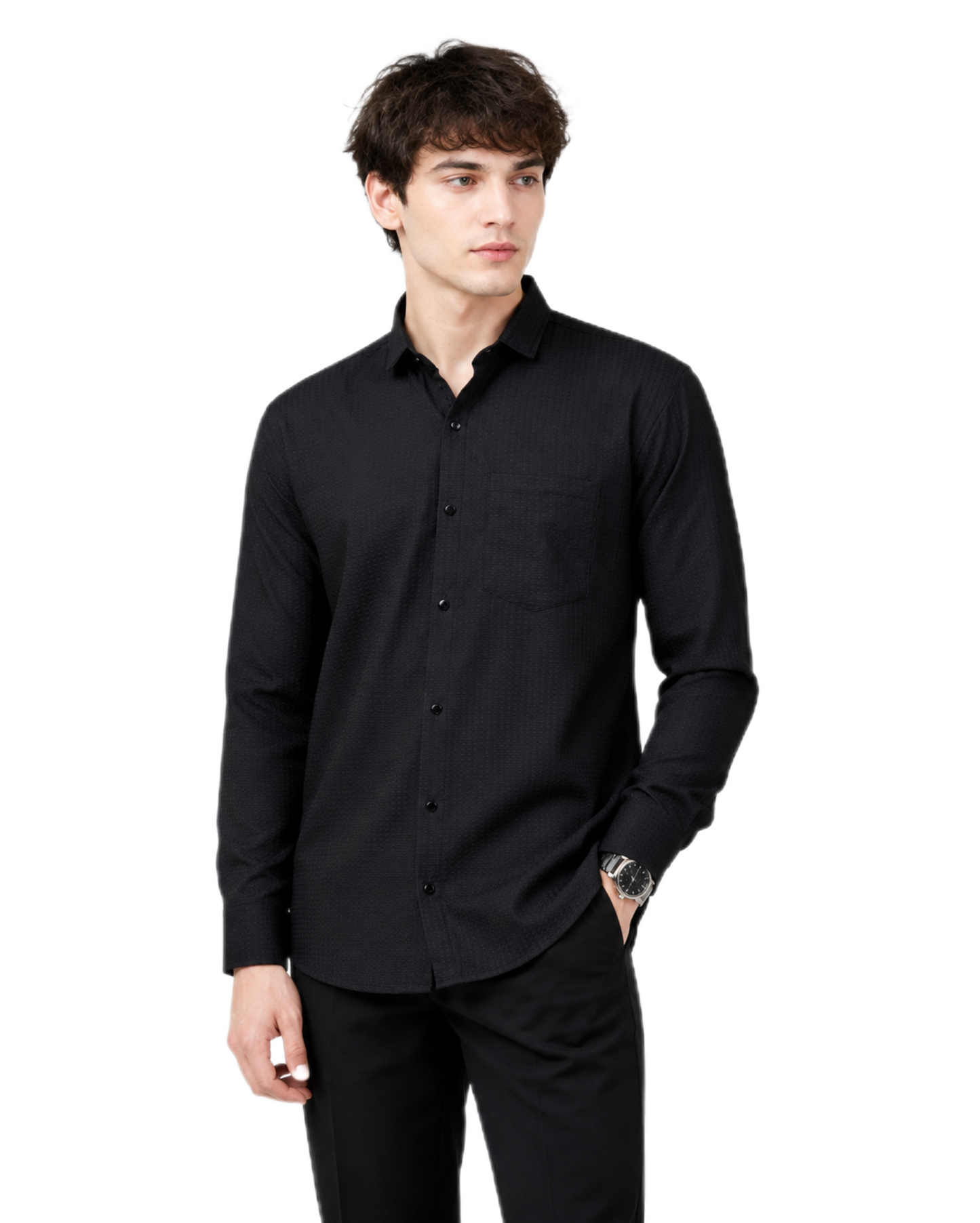 Regalia Black Cotton Shirt
