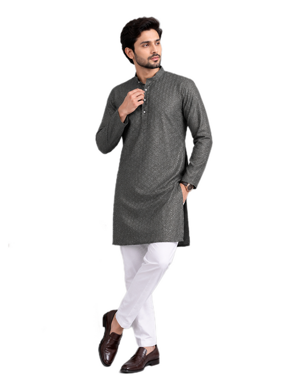 Heritage Grey Kurta Set