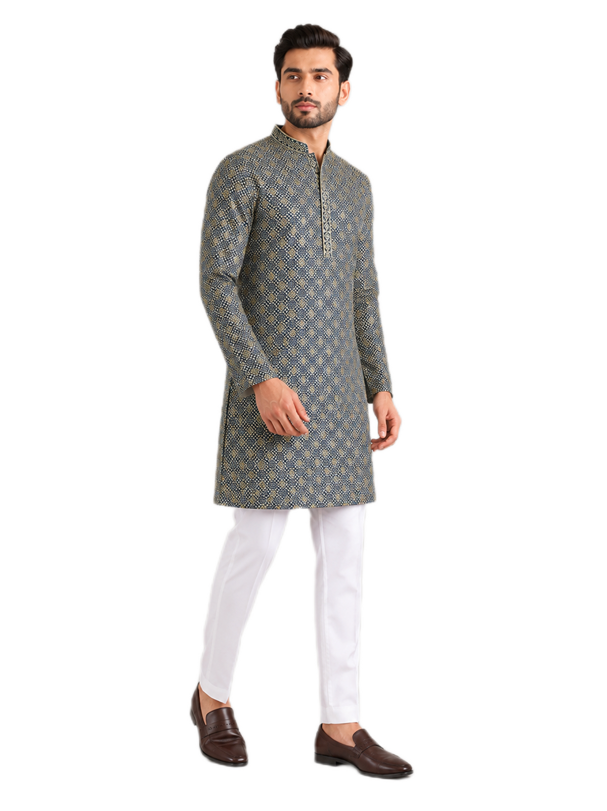 Classic Grey Kurta Set