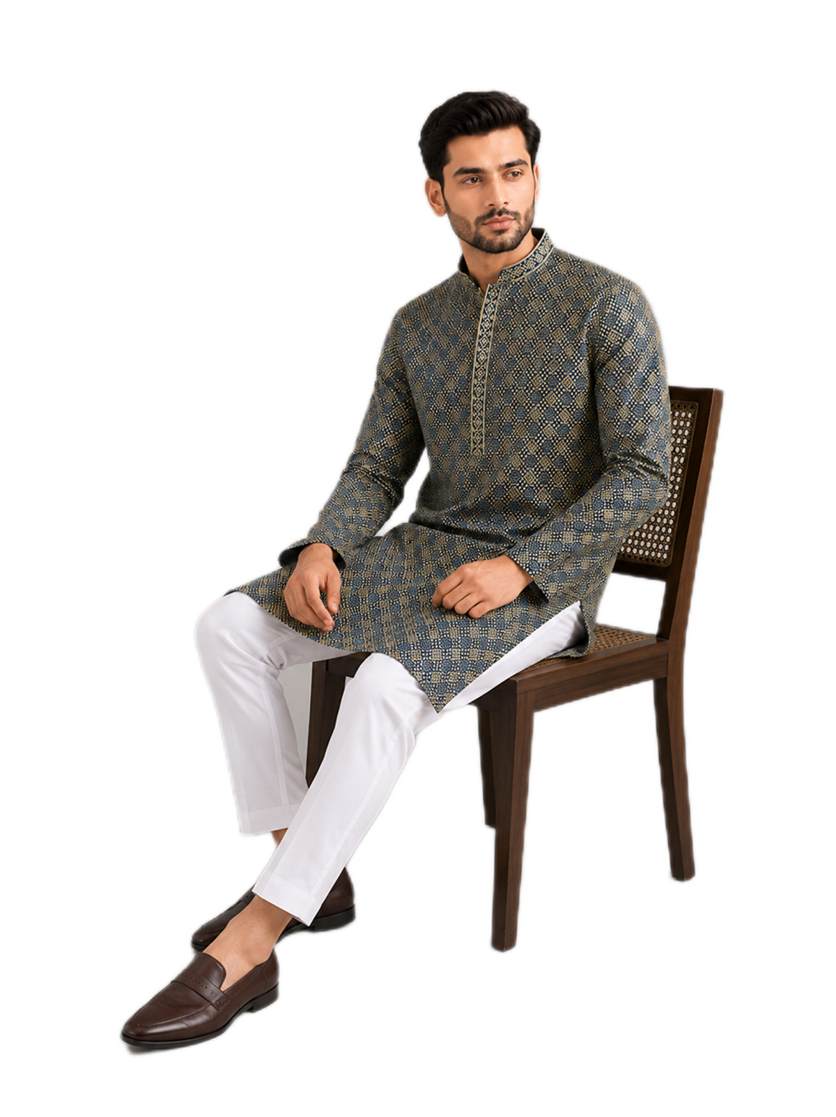 Classic Grey Kurta Set