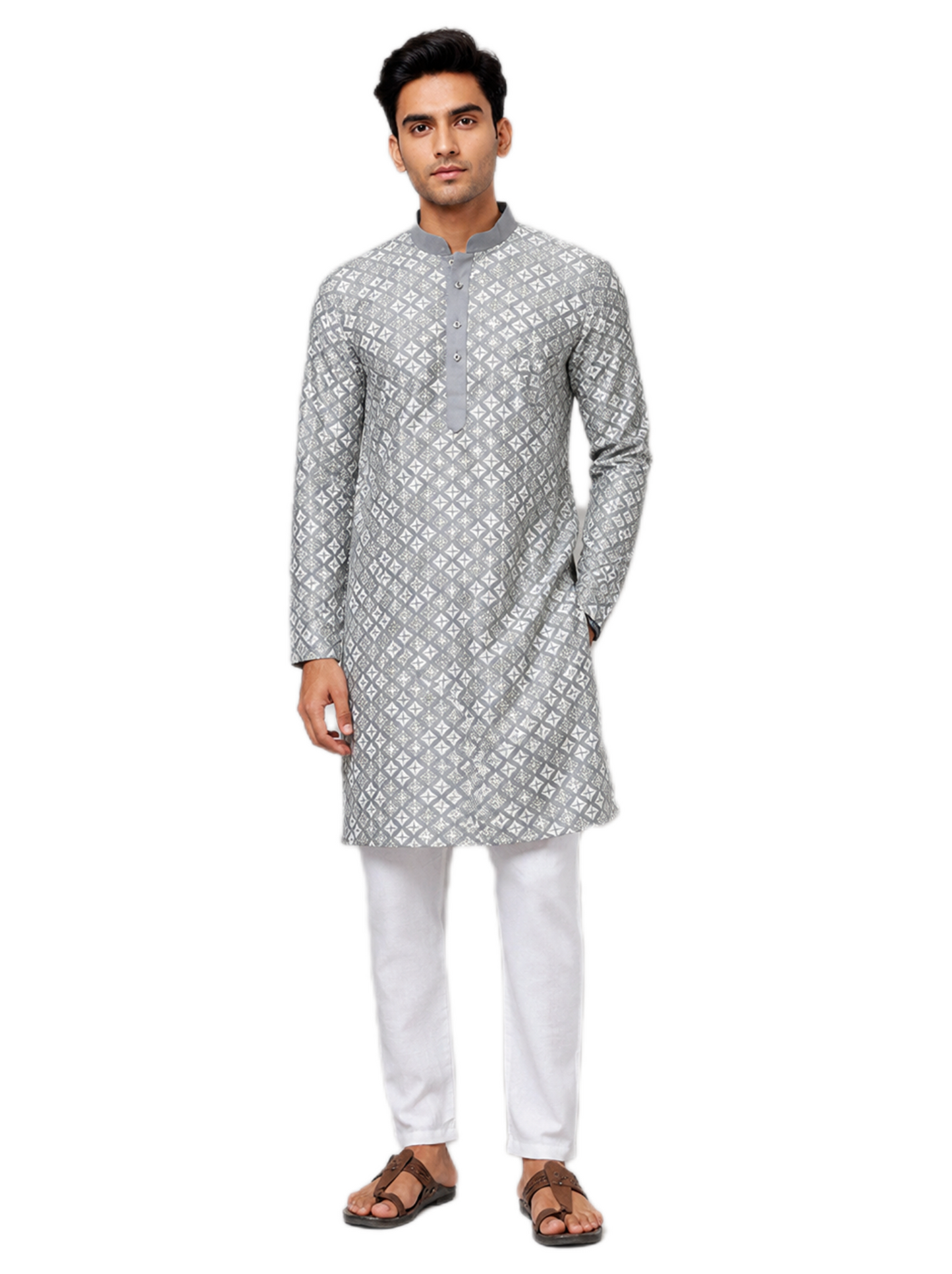 Elegance Grey Kurta Set