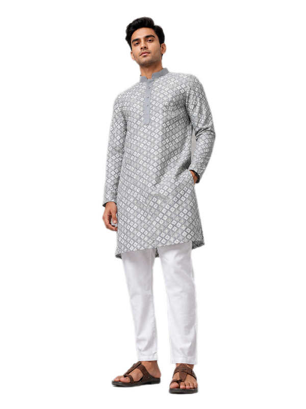 Elegance Grey Kurta Set