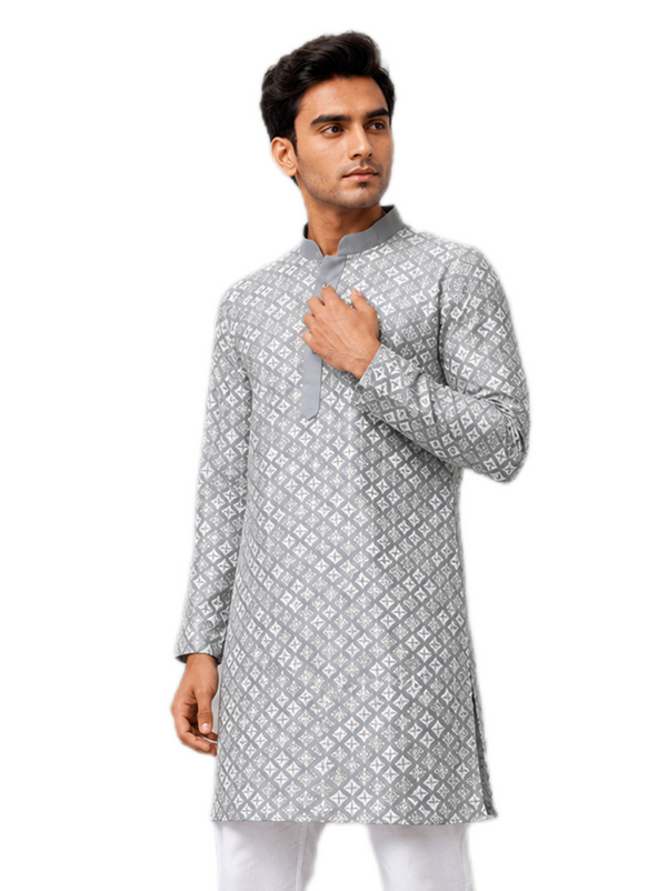 Elegance Grey Kurta Set