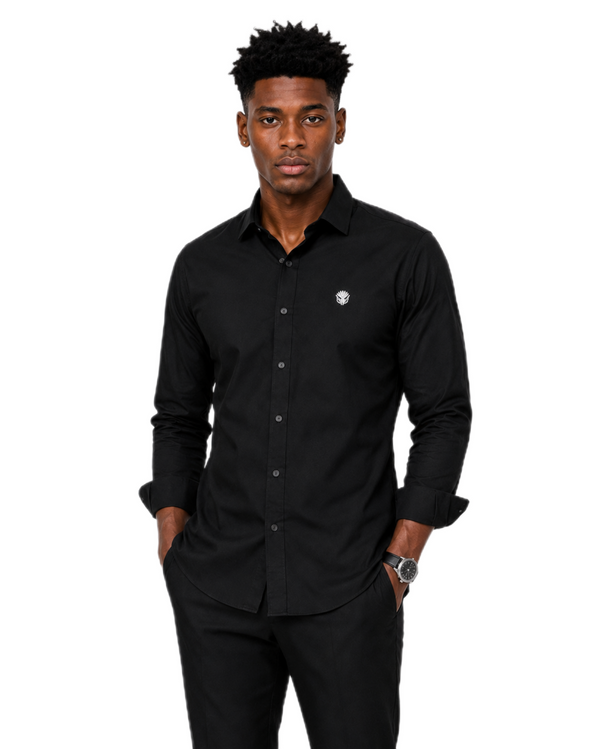 Classic Black Cotton Shirt