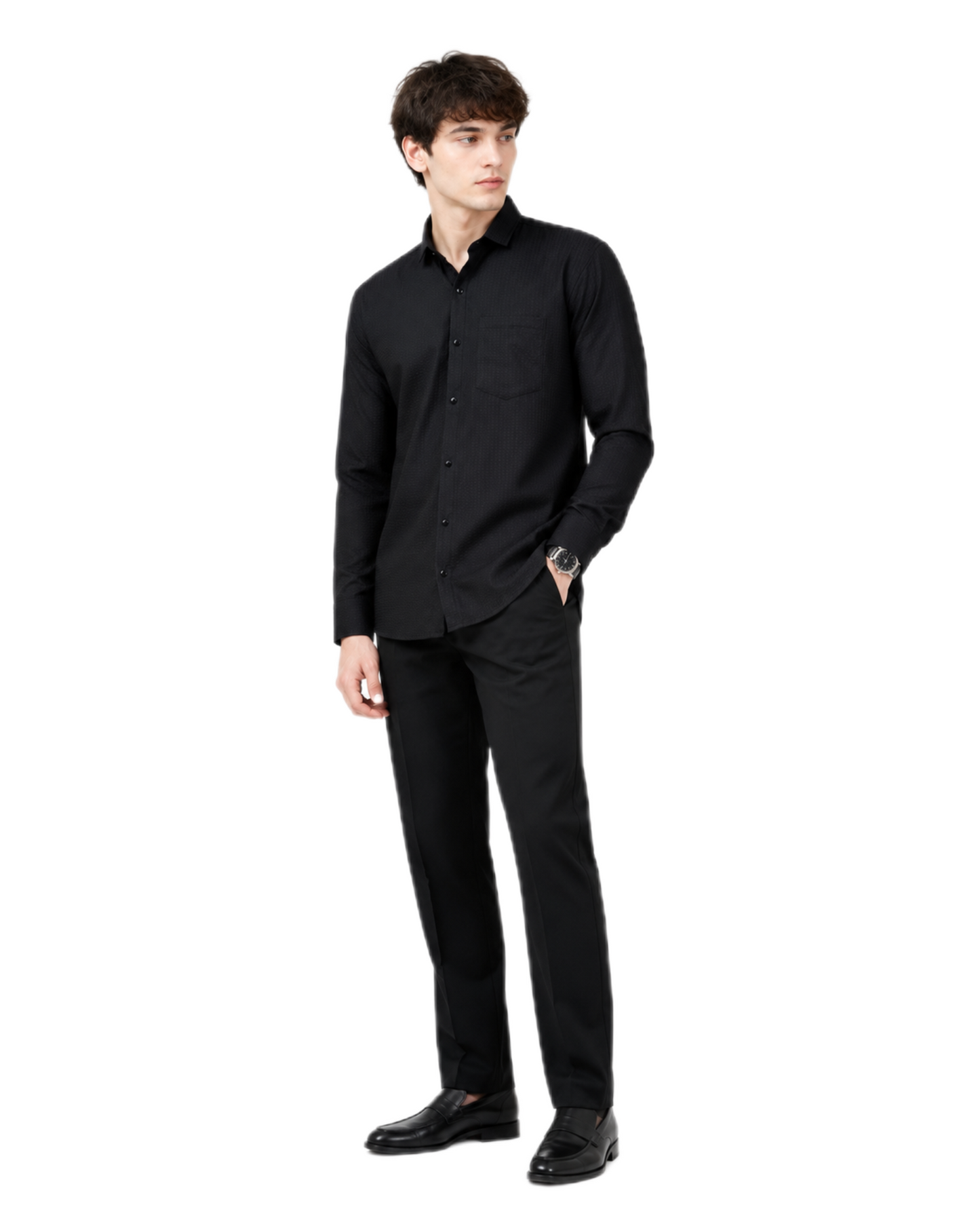 Regalia Black Cotton Shirt