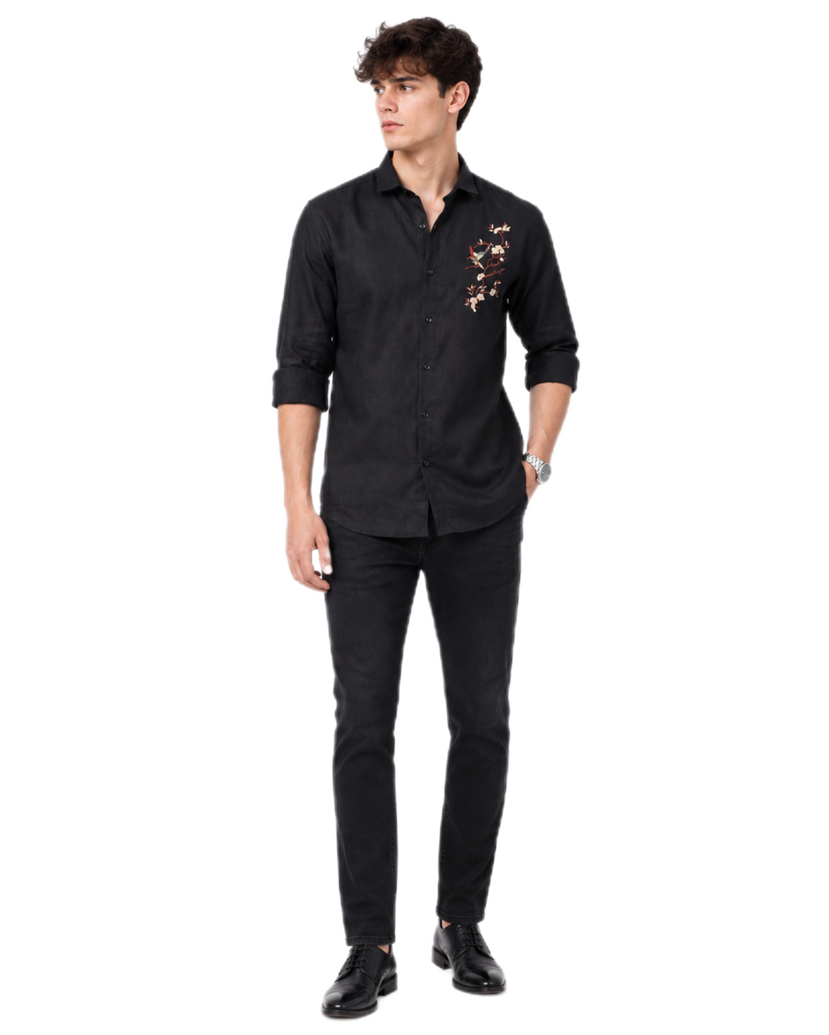 Midnight Black Linen Shirt