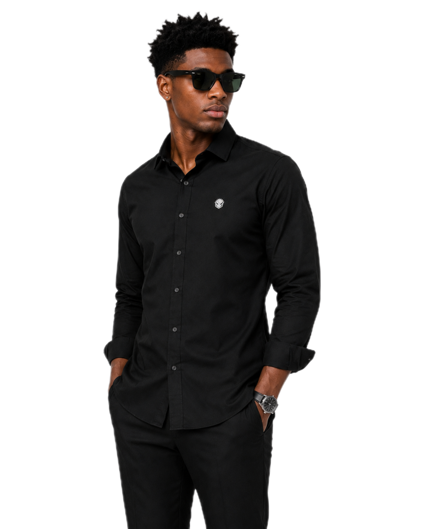 Classic Black Cotton Shirt