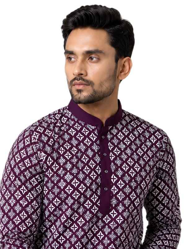 Royal Wine Kurta Set