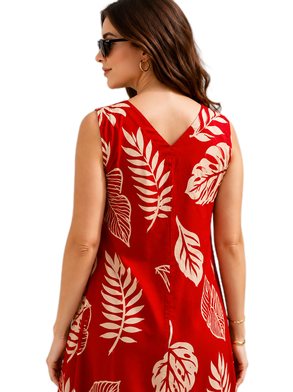 Crimson Red Printed Set