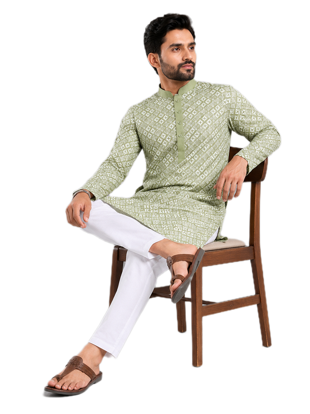 Royal Pista Kurta Set