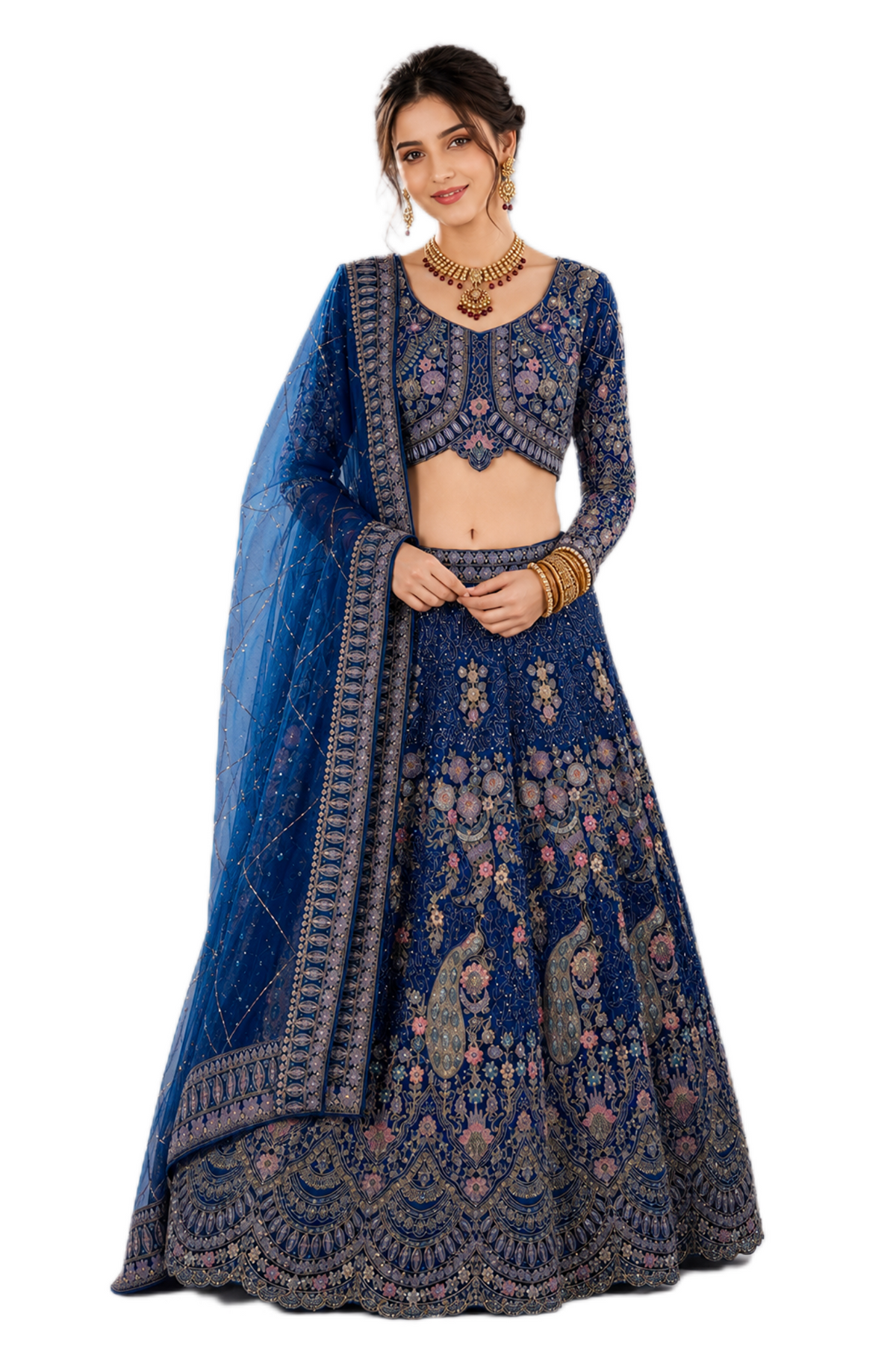 Floral Embroidery Lehenga Set