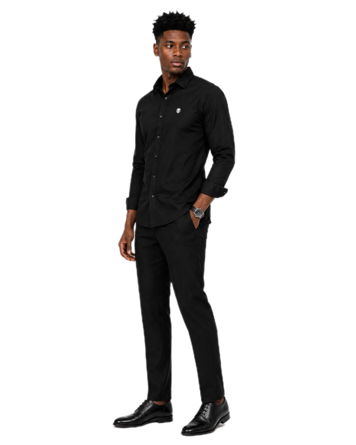 Classic Black Cotton Shirt