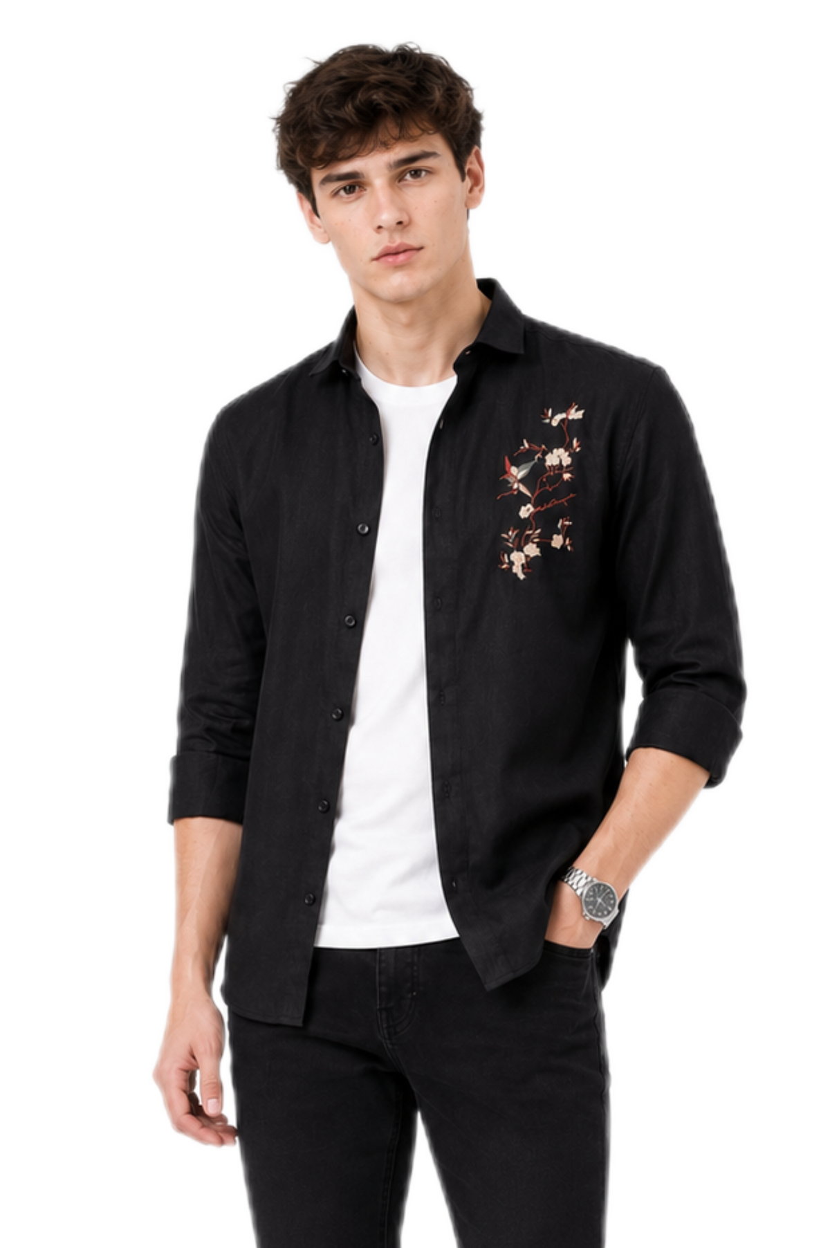 Midnight Black Linen Shirt