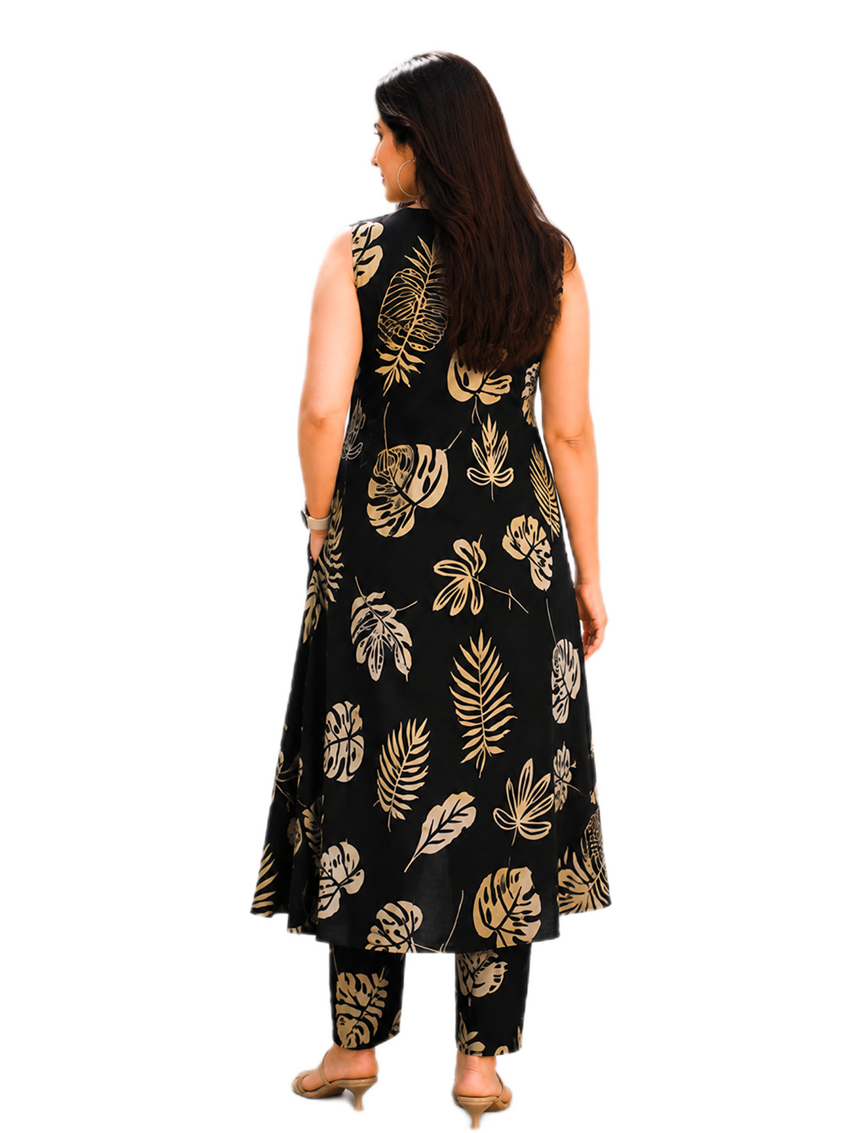 Midnight Black Printed Kurti