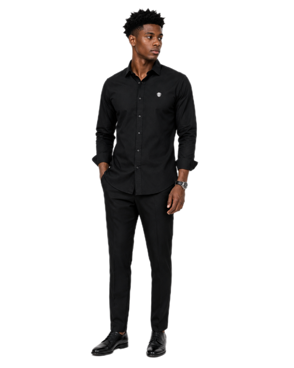 Classic Black Cotton Shirt