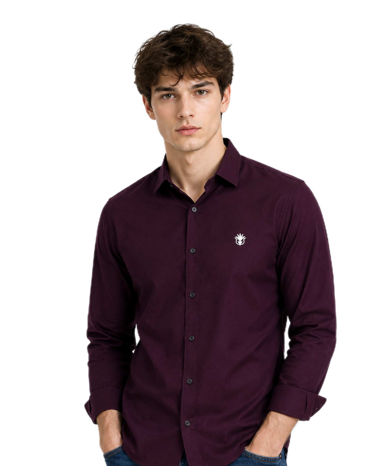 Classic Wine Cotton Shirt