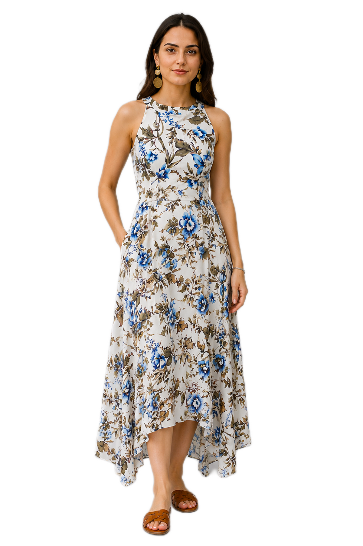 Elegant Ivory Floral Dress