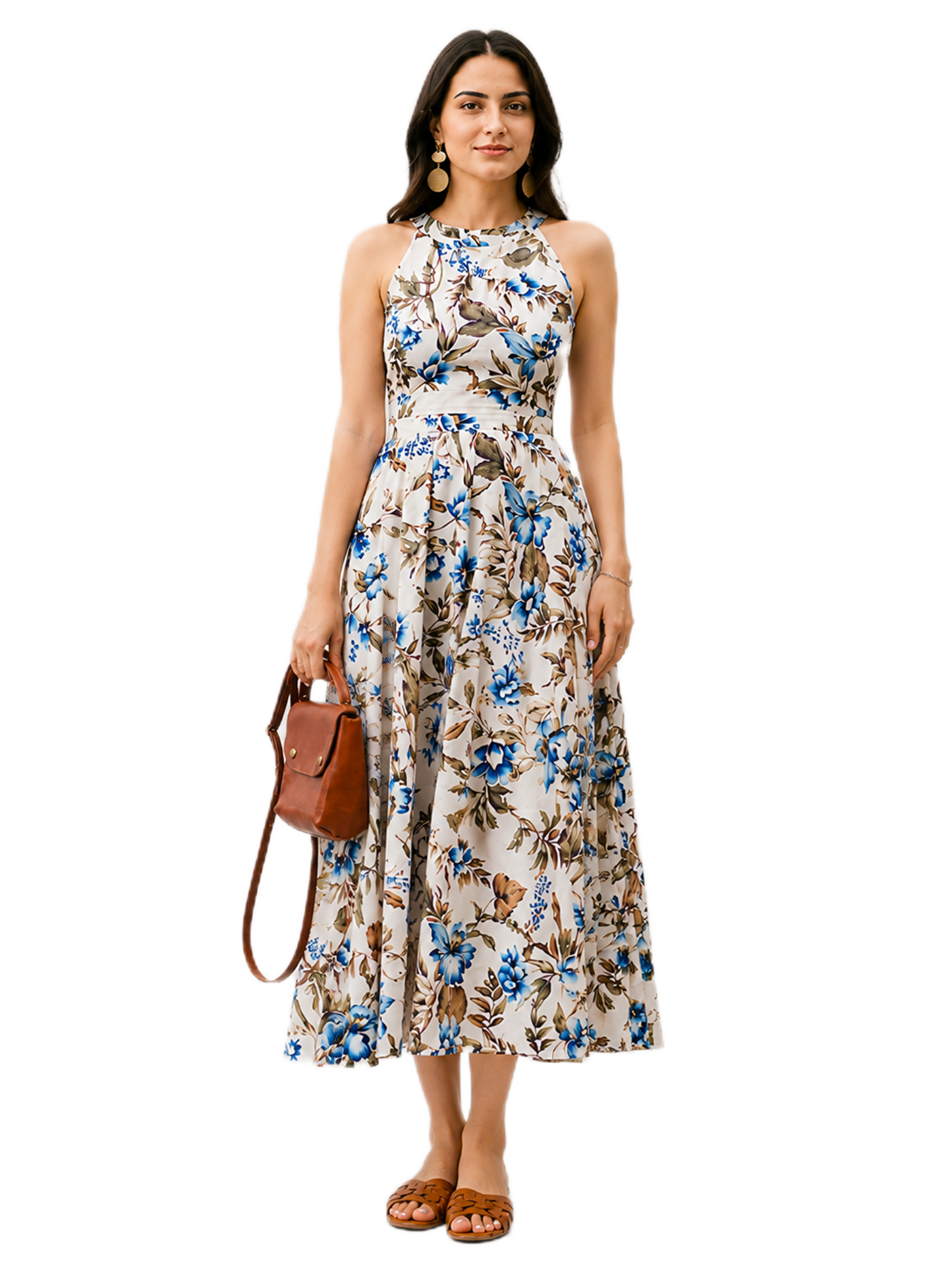Elegant Ivory Floral Dress