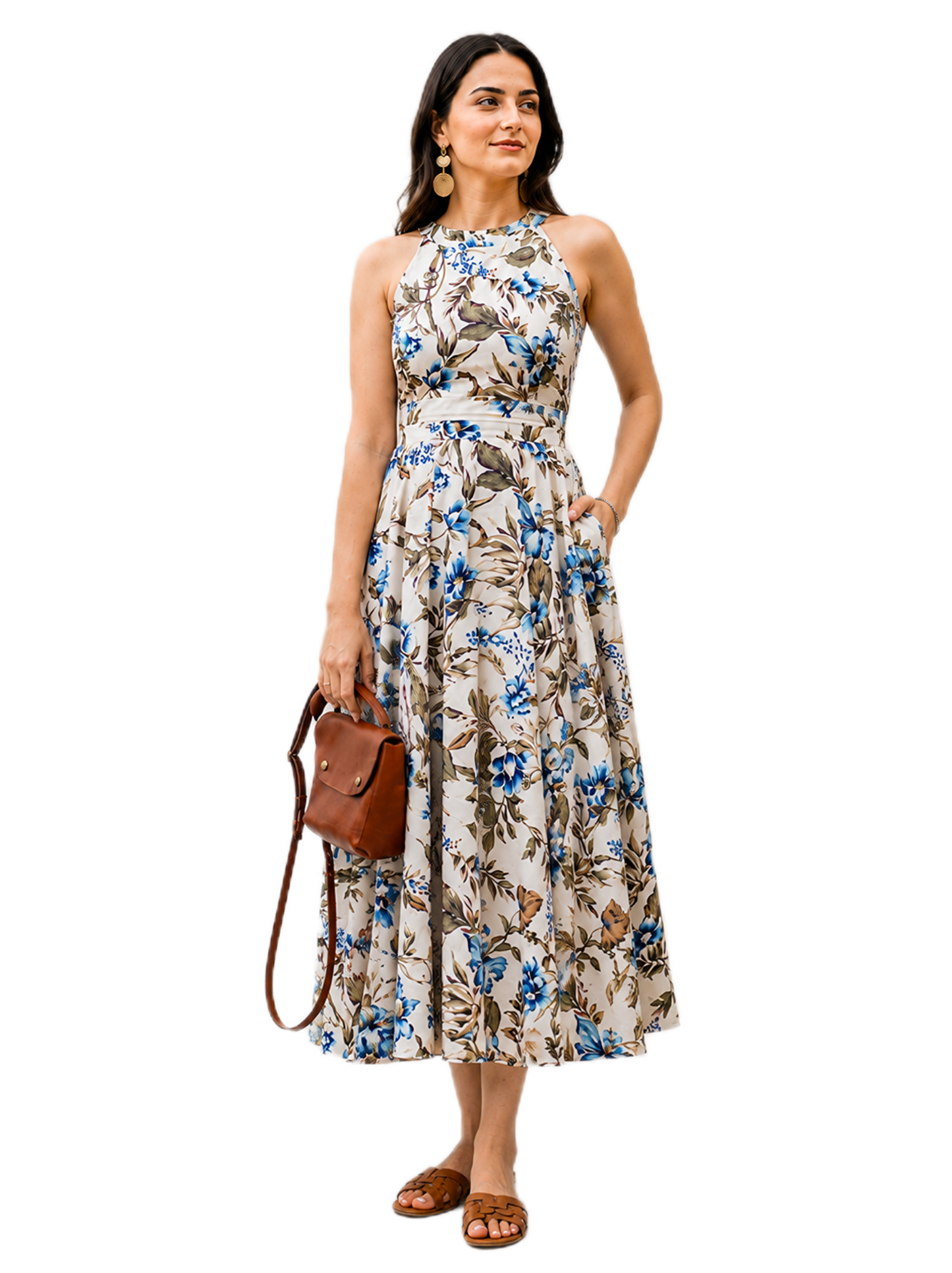 Elegant Ivory Floral Dress