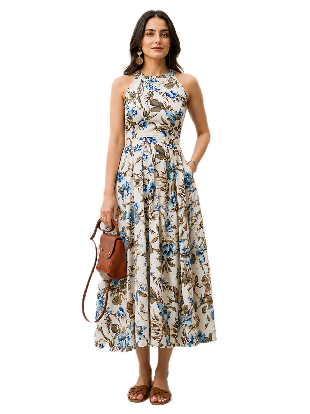 Elegant Ivory Floral Dress