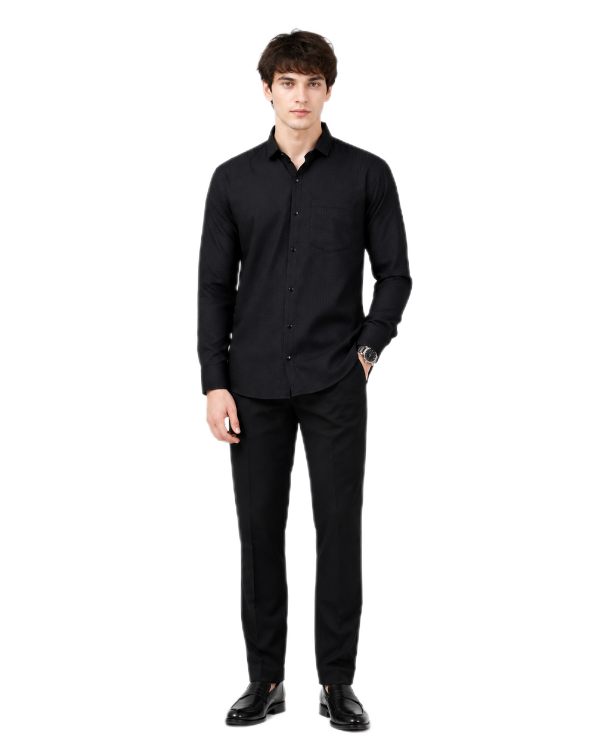 Regalia Black Cotton Shirt